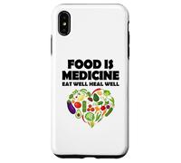 Carcasa para iPhone XS MAX La Comida es Medicina Comer Bien Sanar Bien Vegano