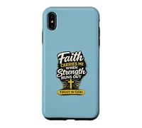 Carcasa para iPhone XS MAX La fe me sostiene Cuando se agotan Las Fuerzas Diseño Cristiano