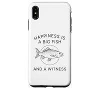 Carcasa para iPhone XS MAX La Felicidad es un pez Grande y un Testigo - Divertido Pescador de Pesca