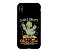 Carcasa para iPhone XS MAX La Gracia de Dios me Mantiene cuestionando Pato Cristiano