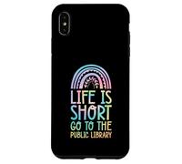 Carcasa para iPhone XS MAX La Vida es Corta IR a la Biblioteca pública Bohemian Rainbow Boho