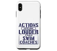 Carcasa para iPhone XS MAX Las acciones humorísticas del Nadador Hablan más Que el Entrenador de natación