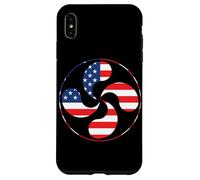 Carcasa para iPhone XS MAX Lauburu Basque Country Cross Ikurrina Euskal Herria Bandera de Estados Unidos