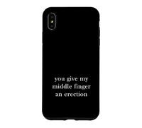 Carcasa para iPhone XS MAX Le Das a mi Dedo Medio una erección Gracioso