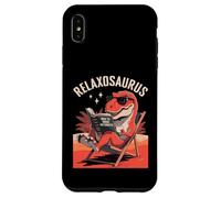 Carcasa para iPhone XS MAX Lector de Libros de meteoritos de Lectura de Dinosaurios relajados Funny Dino