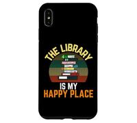 Carcasa para iPhone XS MAX Lector Vintage The Library Is My Happy Place, Bibliotecario Retro