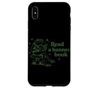 Carcasa para iPhone XS MAX Leer un Libro Prohibido Libro de Lectura de Rana Nerd Literatura Adicto