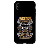 Carcasa para iPhone XS MAX Legend February 1946 Vintage 80th Birthday Tees Made in 1946