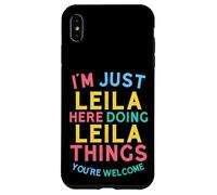 Carcasa para iPhone XS MAX Leila Aquí Haciendo Leila Cosas Funny Leila Nombre