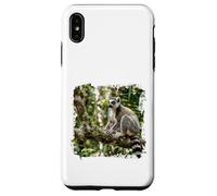 Carcasa para iPhone XS MAX Lémur Vida Silvestre Animal Selva Bosque Árbol Rama Tropical