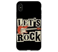 Carcasa para iPhone XS MAX Let's Rock Guitarrista Música Rock Retro Rock N Roll Punk