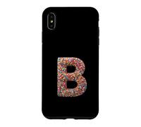 Carcasa para iPhone XS MAX Letter B Candy Rainbow Sprinkles Monogram Style