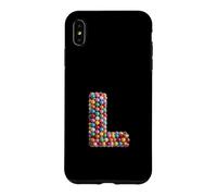 Carcasa para iPhone XS MAX Letter L Candy Rainbow Sprinkles Monogram Men, Women, Kids