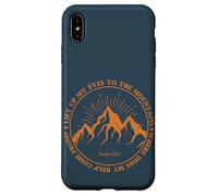 Carcasa para iPhone XS MAX Levanto mis Ojos a Las montañas Salmo 121:1 Fe Bíblica