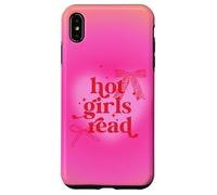 Carcasa para iPhone XS MAX Libro de Lectura para Chicas Calientes Pink Aura Heart Cute Bows Y2K Bookish