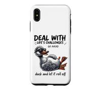 Carcasa para iPhone XS MAX Lidiar con los desafíos Duck Roll Off Cita Divertida