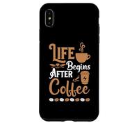 Carcasa para iPhone XS MAX Life Begins After Coffee Baristas Funny Coffee Lover