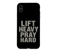 Carcasa para iPhone XS MAX Lift Heavy Pray Hard - Faith Meets Fitness