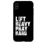 Carcasa para iPhone XS MAX Lift Heavy Pray Hard, Gym Christian Gift for Christian