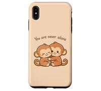 Carcasa para iPhone XS MAX Lindo Abrazando Baby Monkeys Besties Apoyo Emocional Amor