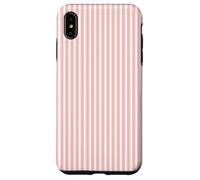 Carcasa para iPhone XS MAX Lindo Blush Pink Stripes Vertical Líneas Patrón Minimalista