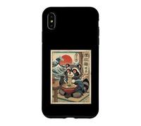 Carcasa para iPhone XS MAX Lindo Mapache Comiendo Fideos Ramen - Estilo japonés Ukiyo-e