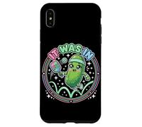 Carcasa para iPhone XS MAX Lindo pepinillo Kawaii Estaba en una Divertida Disputa de Jugador de Pickleball