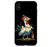 Carcasa para iPhone XS MAX Lindo Pollo con Cerveza Busca fanáticos de Beber
