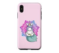 Carcasa para iPhone XS MAX Lindo Unicornio meditando Yoga Lotus Pose Mandala Diseño