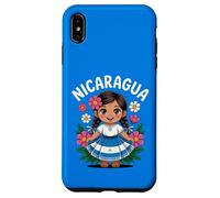 Carcasa para iPhone XS MAX Lindo Vestido Tradicional para niña de Nicaragua con Arte de Bandera para niños