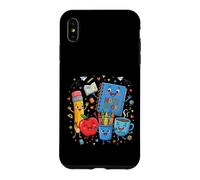 Carcasa para iPhone XS MAX Lindos diseños de Aprendizaje de Suministros Escolares Felices