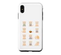 Carcasa para iPhone XS MAX Lindos Gatos meditadores Kawaii Zen Feline Design