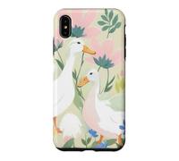 Carcasa para iPhone XS MAX Lindos Patos Blancos Sketchy Wildflowers