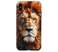 Carcasa para iPhone XS MAX Lion Majestic Cabeza de León Gato Animal Salvaje