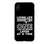 Carcasa para iPhone XS MAX Living Life One Layer At A Time Impresora 3D Diseño Envejecido