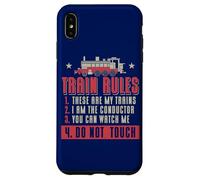 Carcasa para iPhone XS MAX Locomotora Fan Funny Train Rules Quote Railroad Model Train
