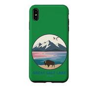 Carcasa para iPhone XS MAX Logotipo de Bolsillo de Bisonte de The Great Salt Lake Trail Utah