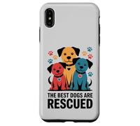 Carcasa para iPhone XS MAX Los Mejores Perros Son rescatados, Lindos caninos Coloridos