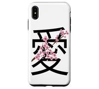 Carcasa para iPhone XS MAX Love Kanji Symbol & Sakura Flowers Valentine’s Day