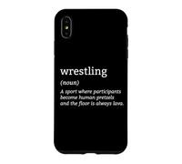 Carcasa para iPhone XS MAX Lucha Libre Definición Divertida Pretzels Humanos MMA Lucha Luchador