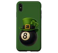 Carcasa para iPhone XS MAX Lucky Eight 8 Ball Shirt with Shamrock and Four Leaf Clover