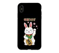 Carcasa para iPhone XS MAX Lucky Rabbit Maneki Neko Bunny Flor de Cerezo japonés