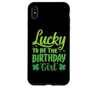 Carcasa para iPhone XS MAX Lucky to Be The Birthday Girl Shamrock Día de San Patricio