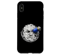 Carcasa para iPhone XS MAX Luna Cara Golpeado por Rocket Humor Espacio Arte Ciencia Ficción