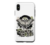 Carcasa para iPhone XS MAX Luna Moth Noche Despliega Grunge Collage