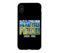 Carcasa para iPhone XS MAX Machu Picchu Cusco Perú Ruinas Montañas Tipografía Vintage