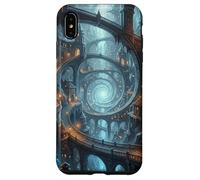 Carcasa para iPhone XS MAX Mago Fantasía Ciudad Subterránea Portal Espiral Caverna
