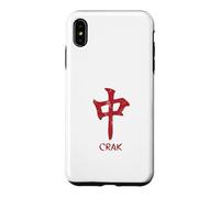 Carcasa para iPhone XS MAX Mahjong Lovers Crak Red Dragon Símbolo Azulejos Puntos Bam Kung
