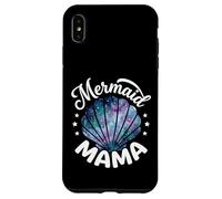 Carcasa para iPhone XS MAX Mama of The Birthday con Forma de Concha de Sirena y Flores Rosas a Juego