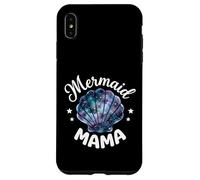 Carcasa para iPhone XS MAX Mama of The Birthday con Forma de Concha de Sirena y Flores Rosas a Juego